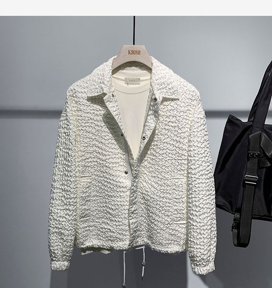 Simple Fashion Polo Collar Loose New Long-sleeved Coat