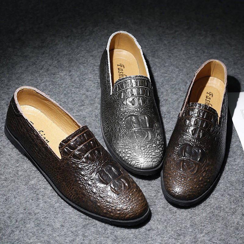 Casual Leather Shoes Korean Version Of Small Black Shoes All-match Youth Shoes
