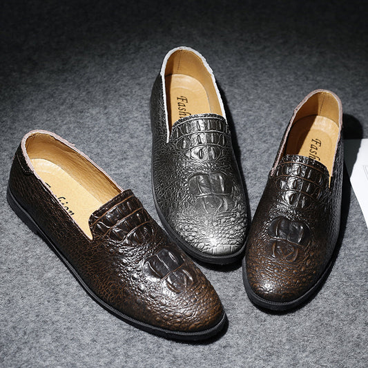 Casual Leather Shoes Korean Version Of Small Black Shoes All-match Youth Shoes