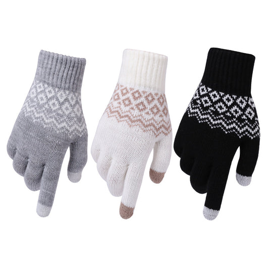 Cold Protection ThickenedJacquard Gloves