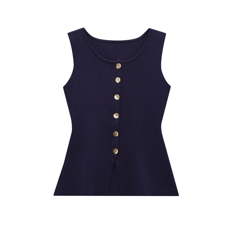 European And American Style Simple Knitting Vest