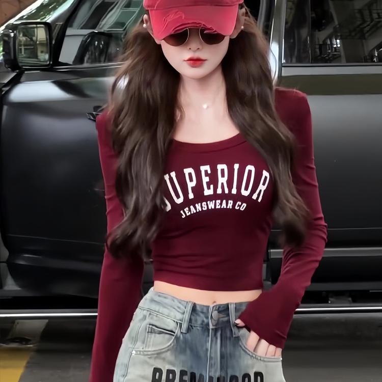 New Spring And Autumn Lazy Style Short Top Slimming And Body Shaping