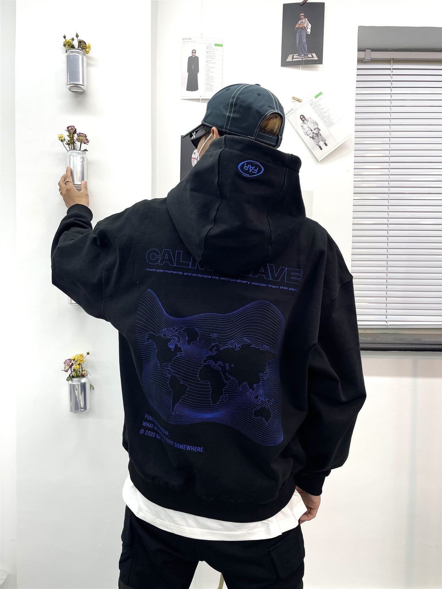Printed Spring And Autumn Hooded Sweater Men