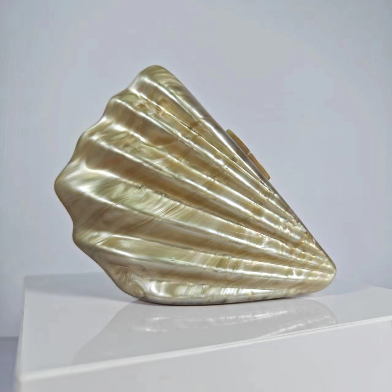 Women's One-shoulder Crossbody Bag Fan-shaped Shell Acrylic Bag Clutch