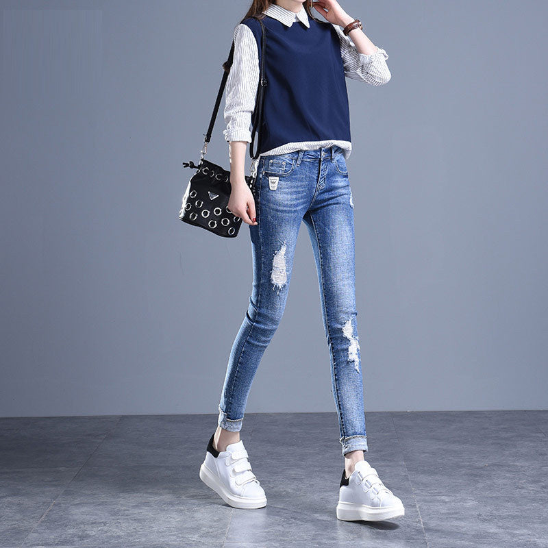 Jeans High Waist Skinny Slim Stretch Pants