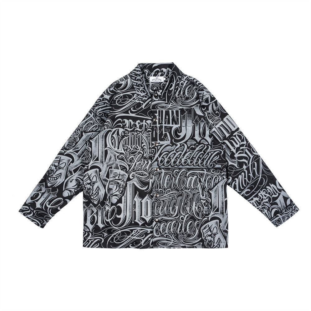 Full Printed Graffiti Letter Clown Digital Printed Jacket
