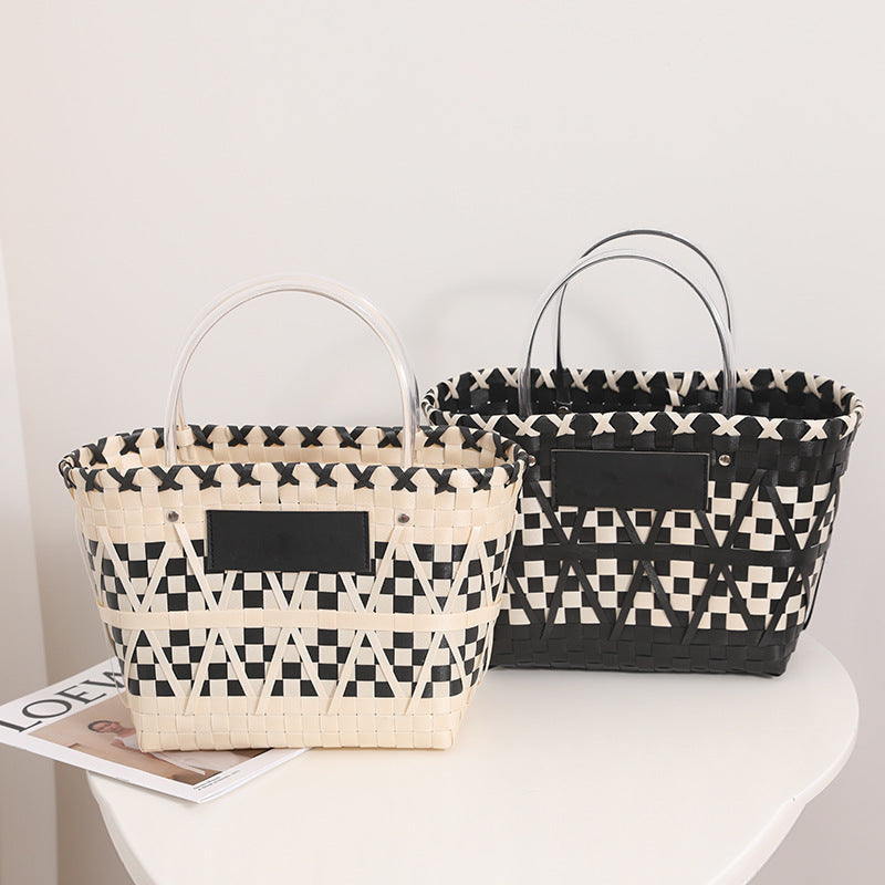 New Panda Color Handheld Vegetable Basket Bag