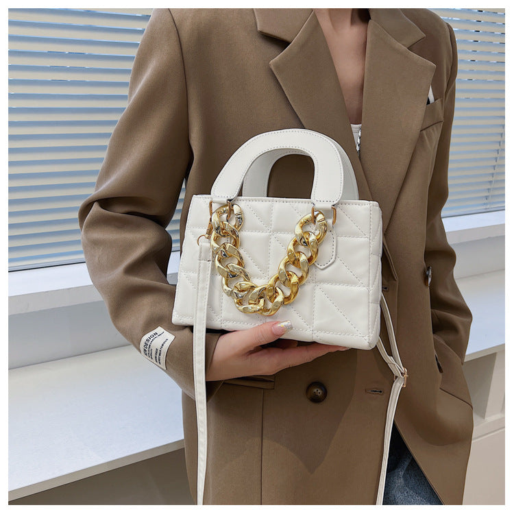 Fashion Rhombus Chain Handheld Small Square Bag