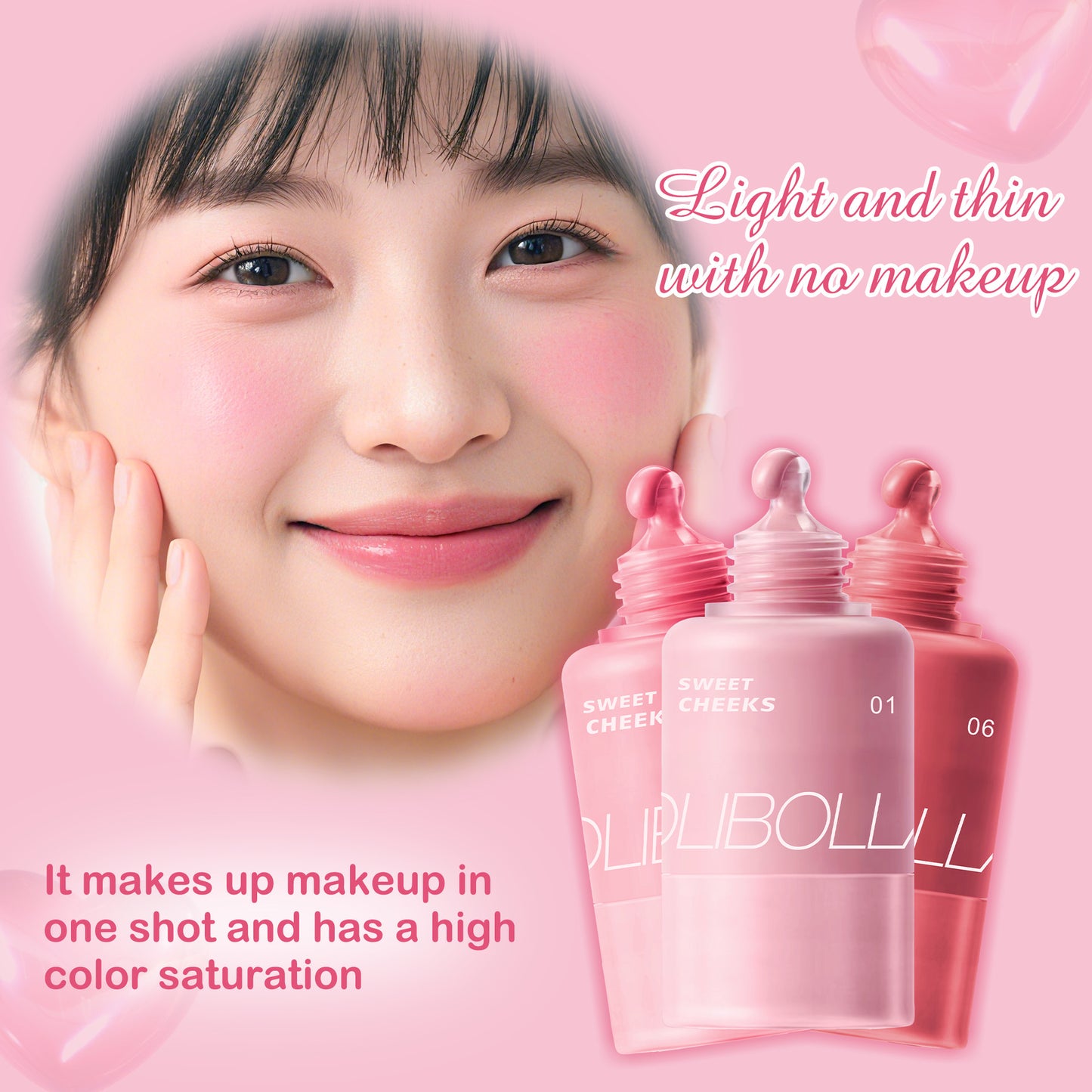 Small Feeding Bottle Press Blush Water Light Liquid