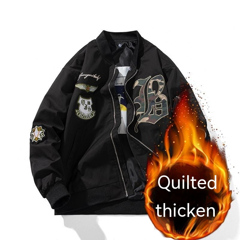 Autumn And Winter Retro American Flying Jacket Fashion Brand Loose Padded Coat