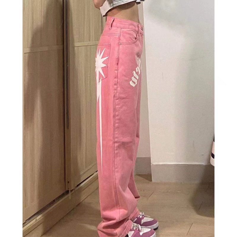 Women's Summer Zipper Literary Trends Long Jeans