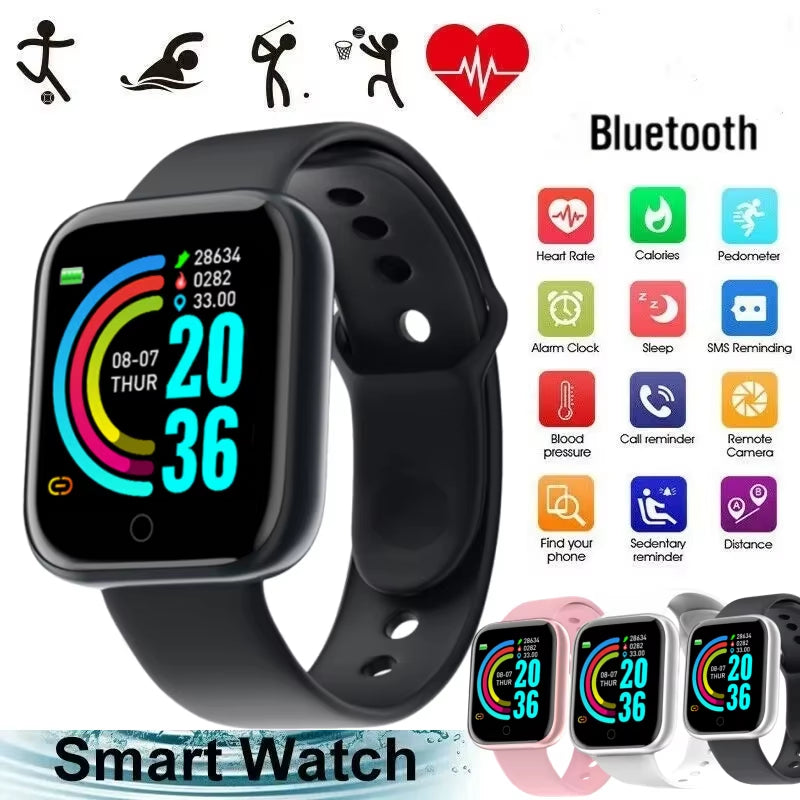 Smart Watch for Men Women Wristwatch Bluetooth Connect Phone Music Player Fitness Sport Bracelet Health Monitor Digital Watches