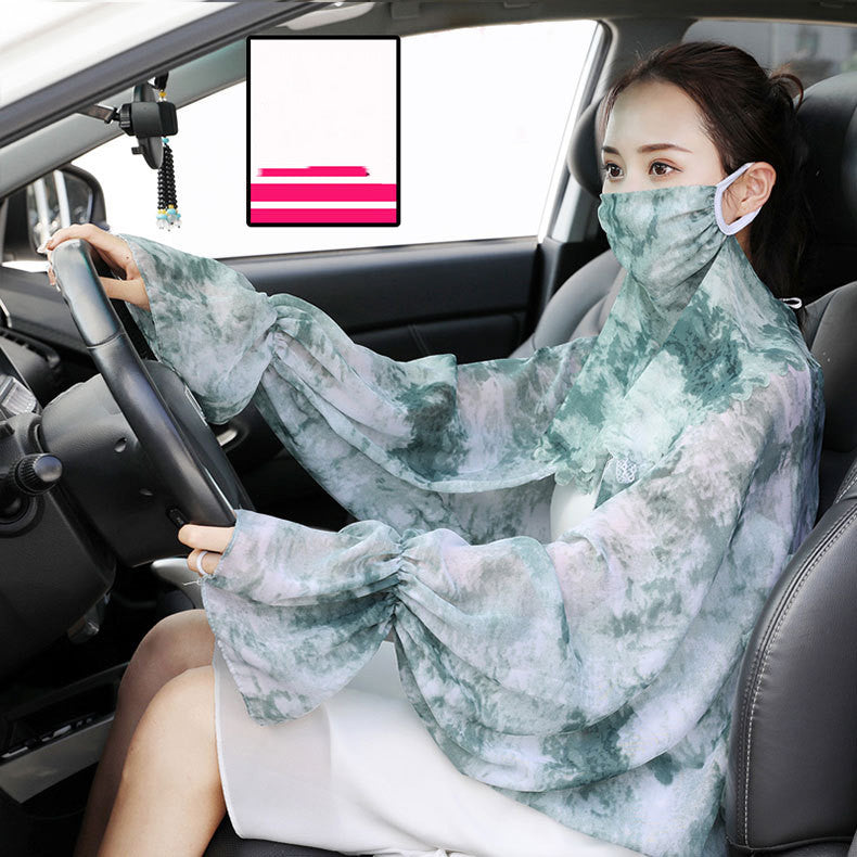 Sunscreen Gloves Female Summer Driving And Riding Thin And Long