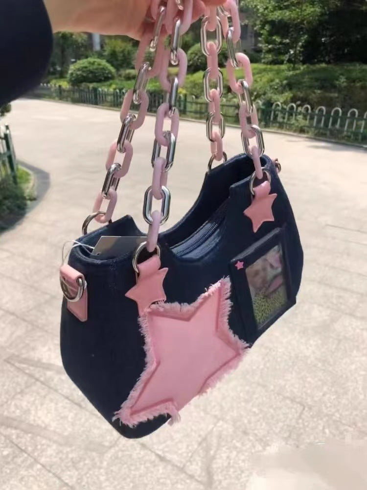 Sweet Denim XINGX One-shoulder Japanese Portable Messenger Bag