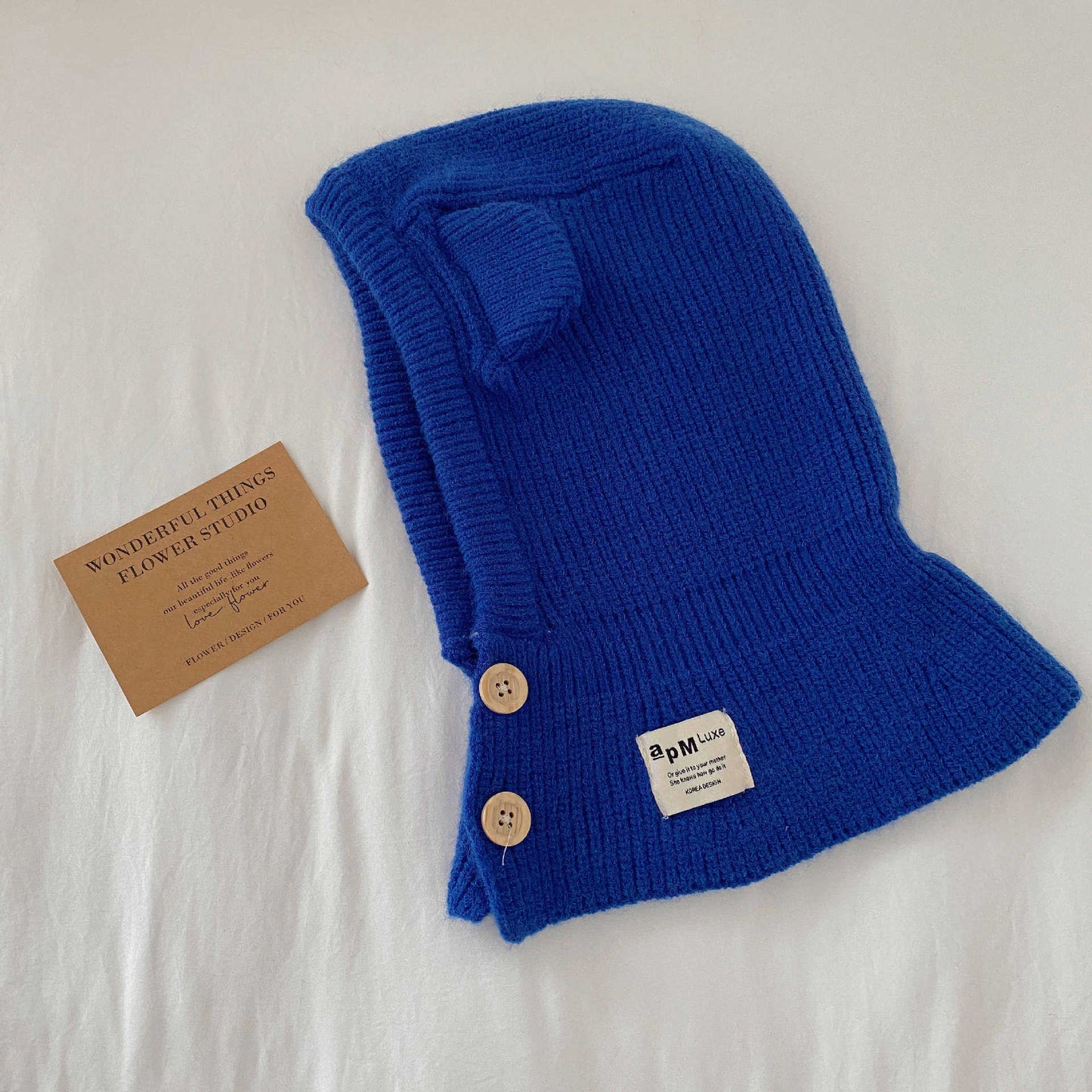 Children's Hat Scarf Integrated Fashion Baby Shawl Woolen Cap