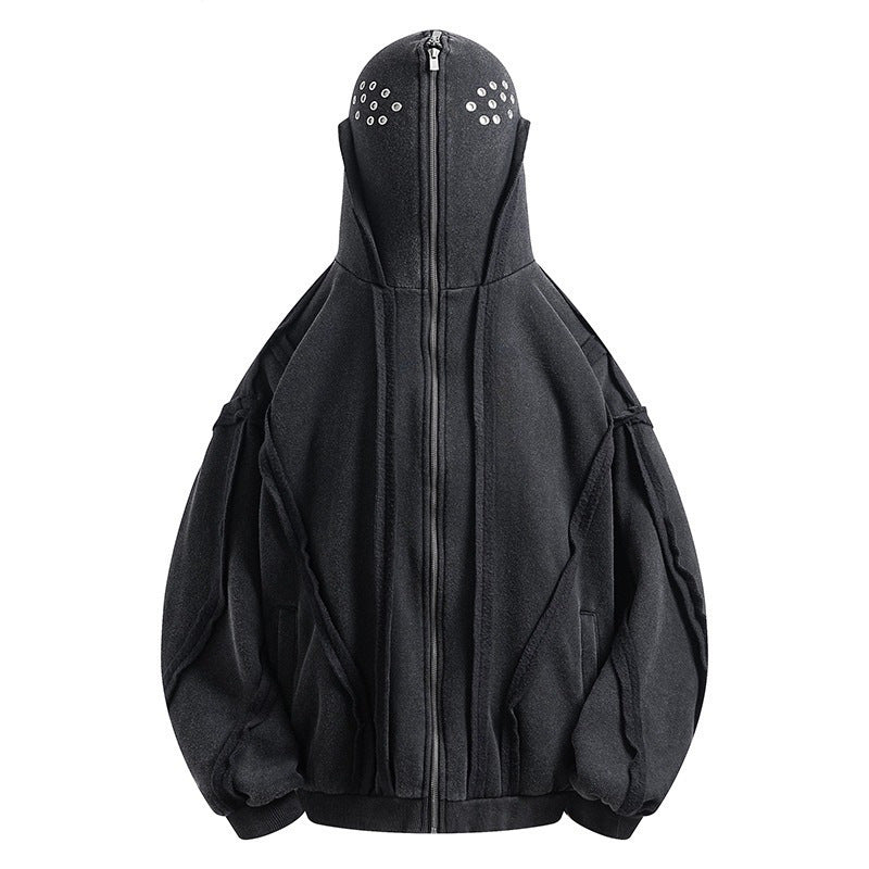 American Niche Retro Coat Autumn New Loose Zip Hooded