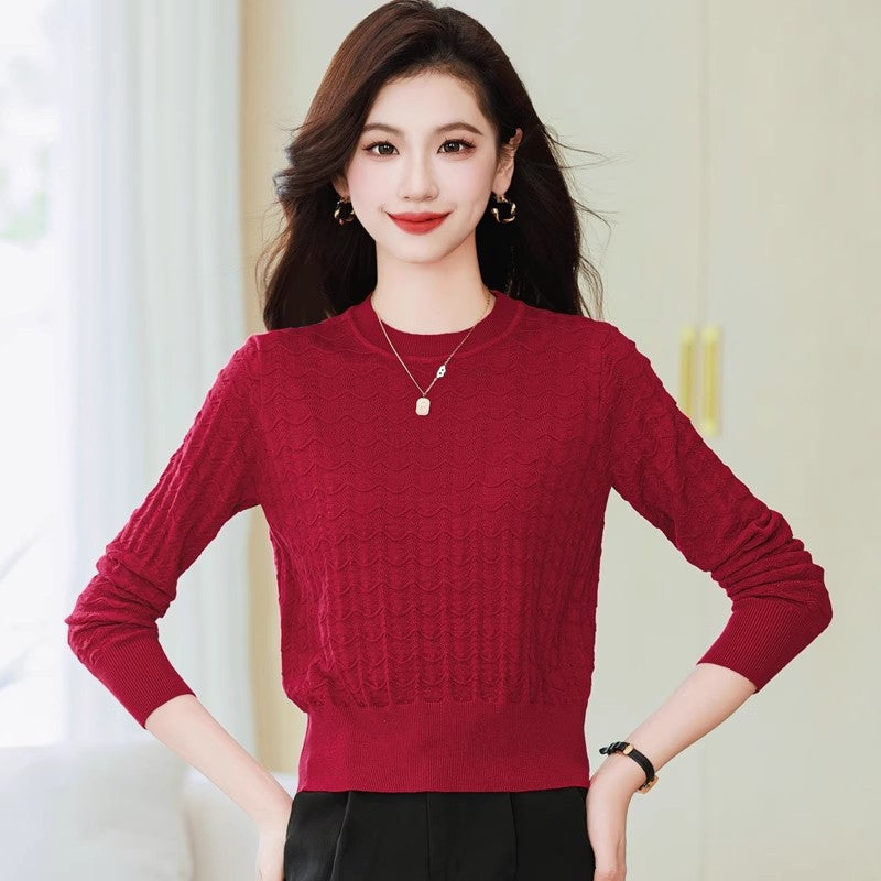 Early Spring Retro Hollow-out Bottoming Shirt Sweater