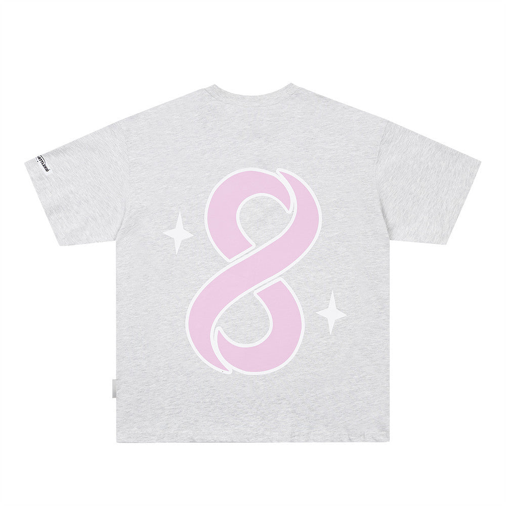 Digital 8 Printed Short-sleeved T-shirt For Men