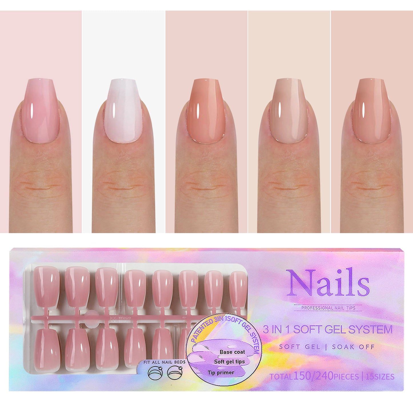 Nude Seamless Wear Armor Removable Nail Stickers