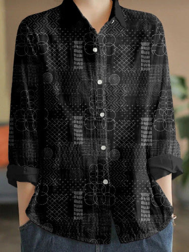 Women's Long Shirt Long Sleeves 3D Printed Pattern