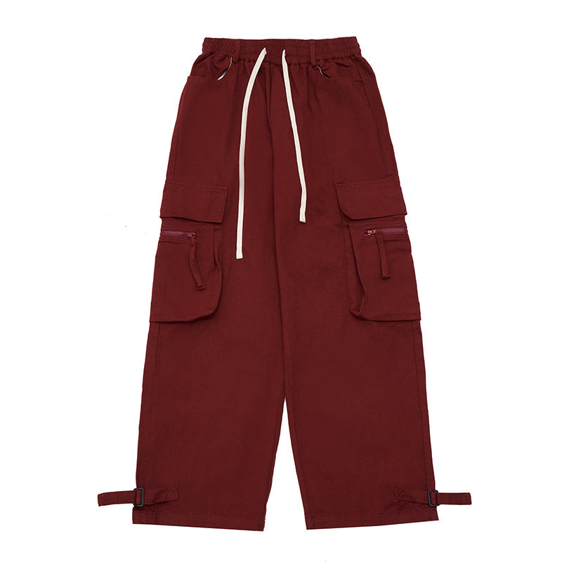 Men's Big Red Pocket Cotton Overalls