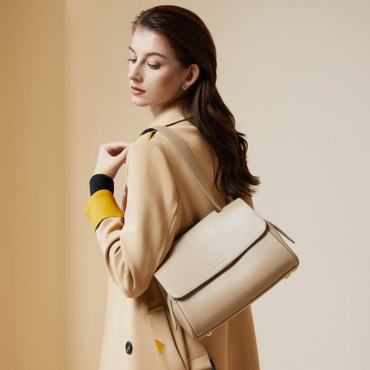 Skuldertaske Høj kvalitet i vestlig stil Blødt læder Crossbody