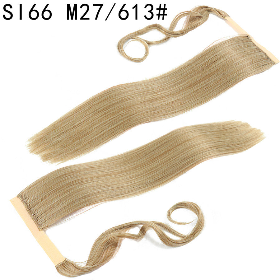 Long Straight Synthetic Wig With Headband For Womens Ponytail
