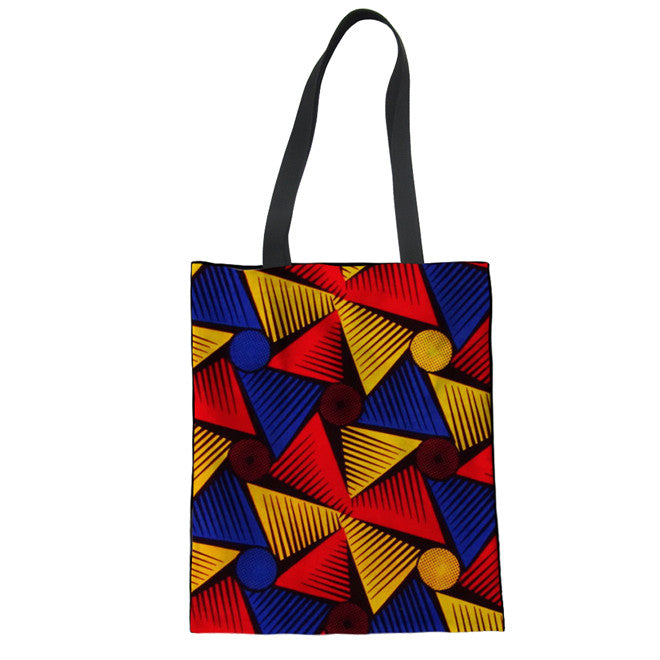 Geometric Stripes Circle Printing Exotic New Student Creative Canvas Bag