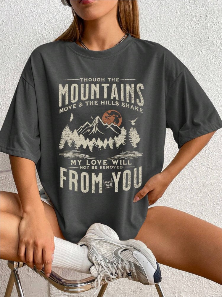 Women's Cotton T-shirt Sunset Print