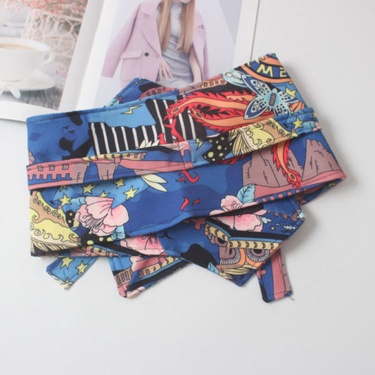 Painted Abstract Suit Material For Ladies With A Wide Waist Girdle