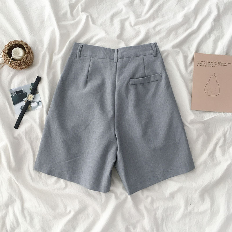 High waist loose wide leg casual shorts