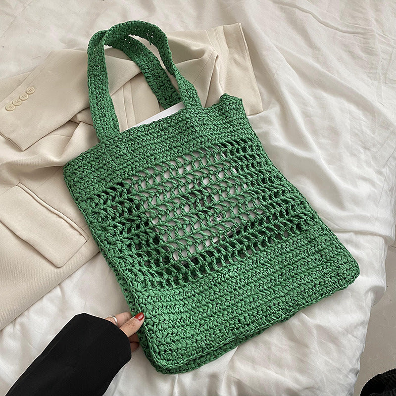 Women's New One-shoulder Large-capacity Fashion Woven Bag