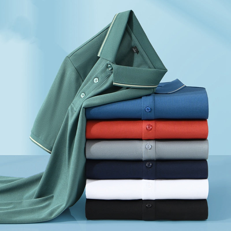 Men's Moisture-Wicking Casual Short-Sleeve Polo Shirt