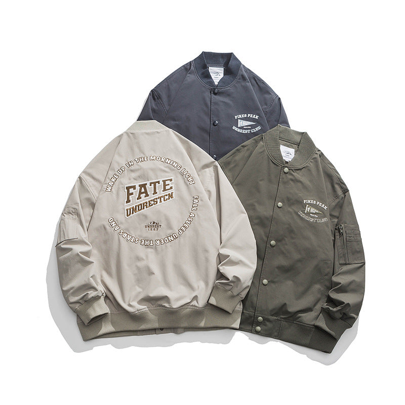 American Embroidery Couple Workwear Jacket