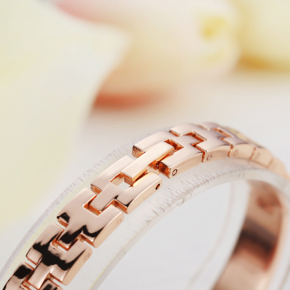 Ladies Korean Version Of Fashion Watch Steel Band With Diamond High-end Watch