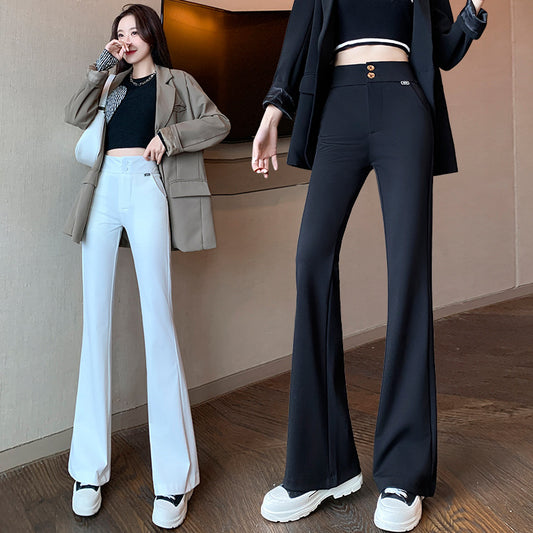 Suit Pants Women's High Waist Slimming Draping Wide Leg Slightly Flared