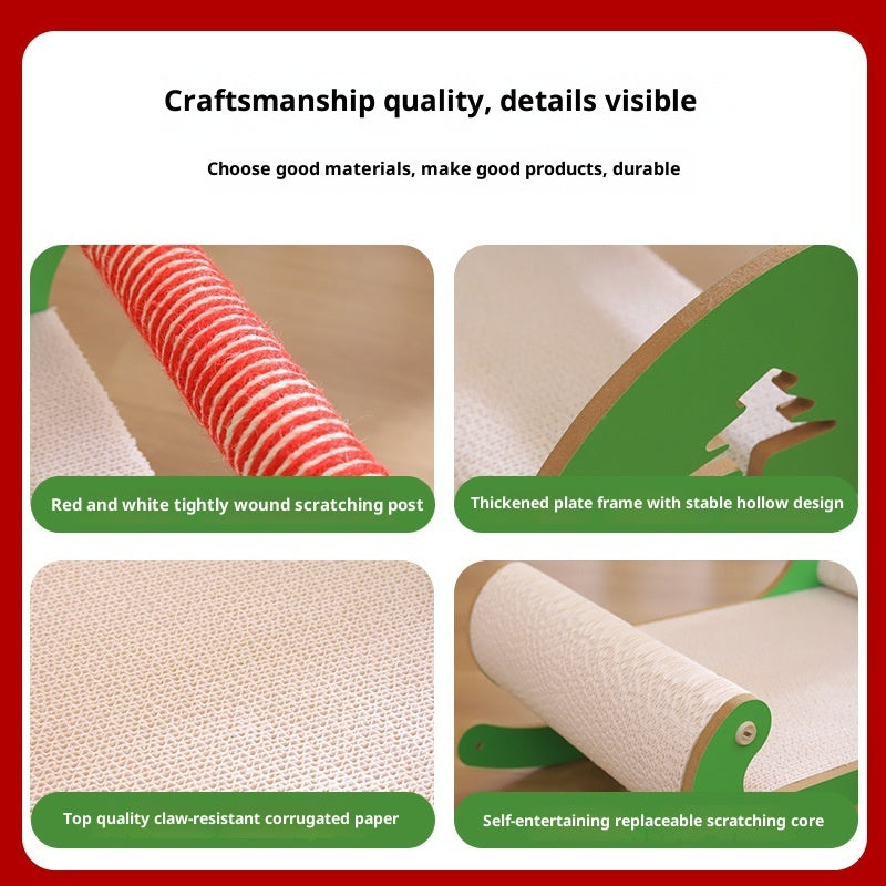 All-in-one Multifunctional Corrugated Paper Cat Self-entertainment Scratcher