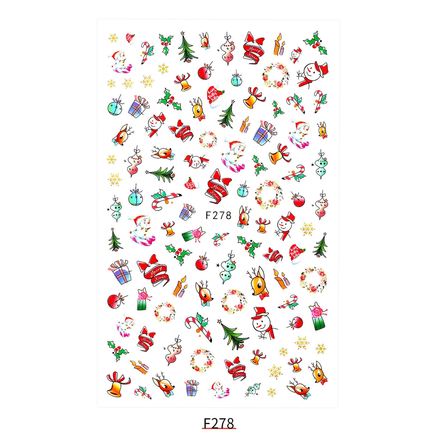 New Nail Sticker Santa Claus Decal Strap Adhesive
