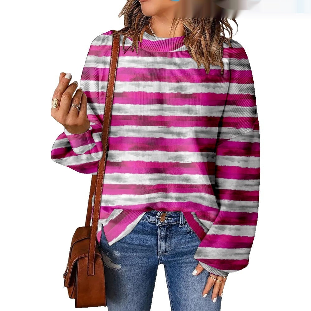 Digitalprint Mønsterskygge Modetrend Rundhalset Sweater 3D