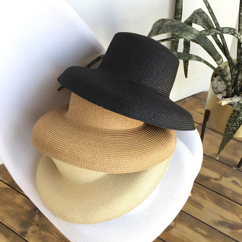 Hepburn Style Women's Shade Big Brim Foldable Straw Hat