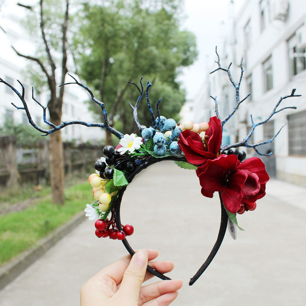 Forest branch antler headband