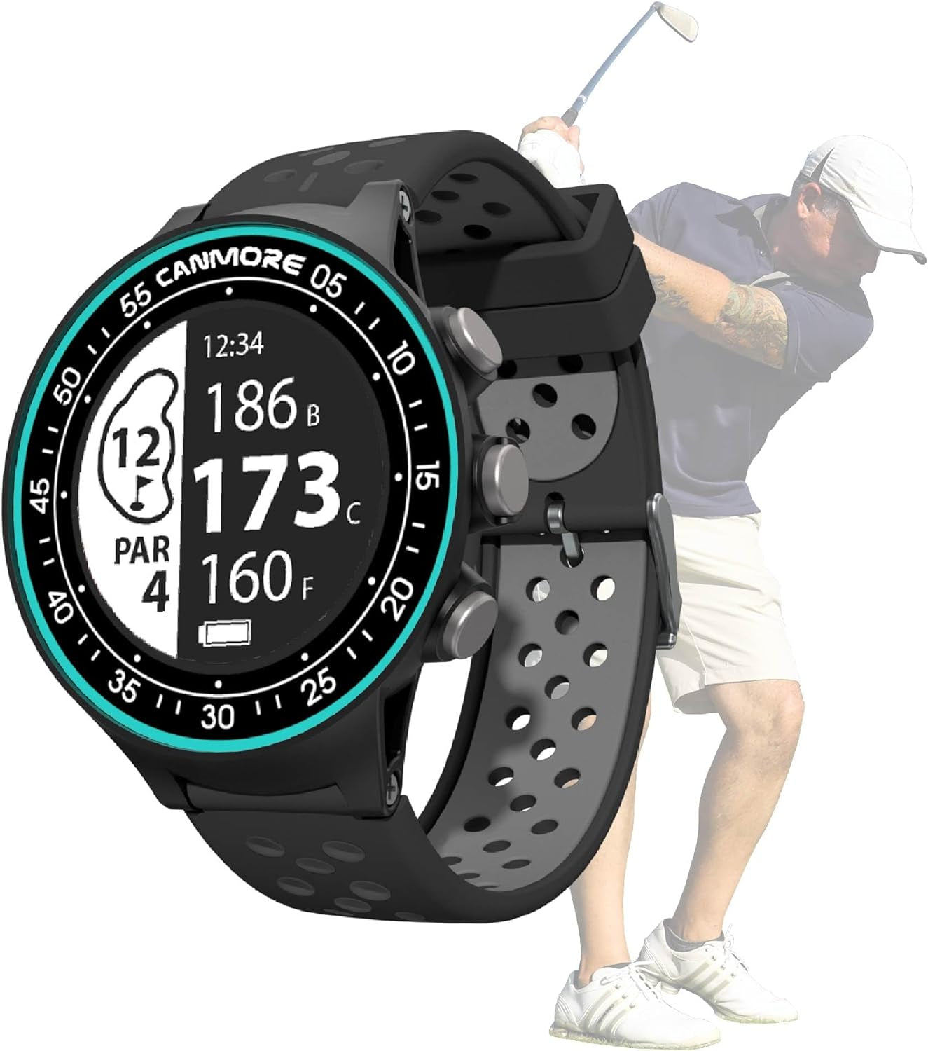 TW411 Golf GPS Watch with Fitness Tracker, 41,000+ Free Preloaded Worldwide Course, Upgraded IC Chip, Extended Battery Life, Smart Widgets, Golfers Accessories, Gift Ready, Wide LCD, Orange