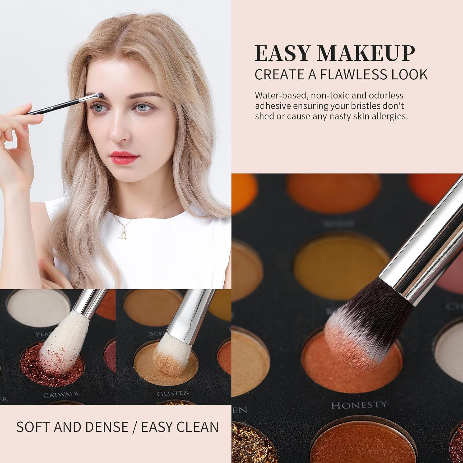 Ducare Set De Brochas De Maquillaje 15 Pcs Con Bolsa Profesional Brochas De Maquillaje Synthetic,Mango De Madera,Brocha Para Contorno De Ojos Y Rubor,Regalo Para San Valentín,Navidad Y Año Nuevo