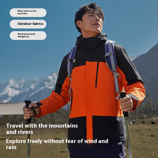 Outdoor Shell Jacket Three-in-one Detachable