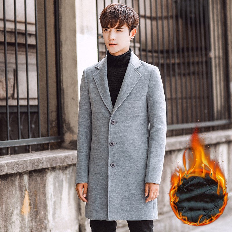 Men's wool coat Korean version slim
