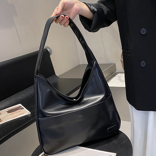 PU Tote Bag Large Capacity Women's Simple Shoulder Bag