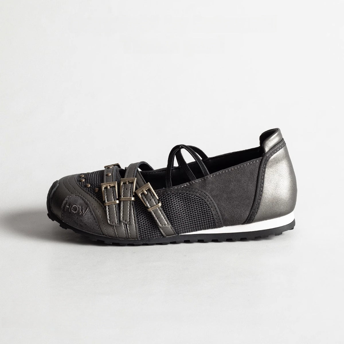 Brown Niche Retro Belt Buckle Sports Mary Jane Shoes Women