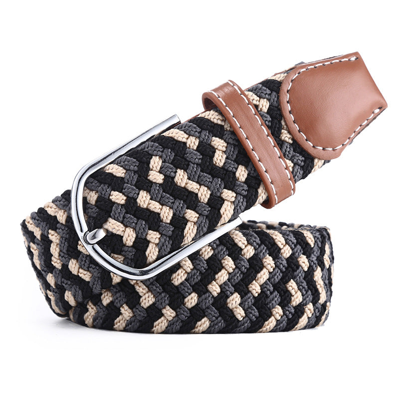 Canvas stretch woven belt