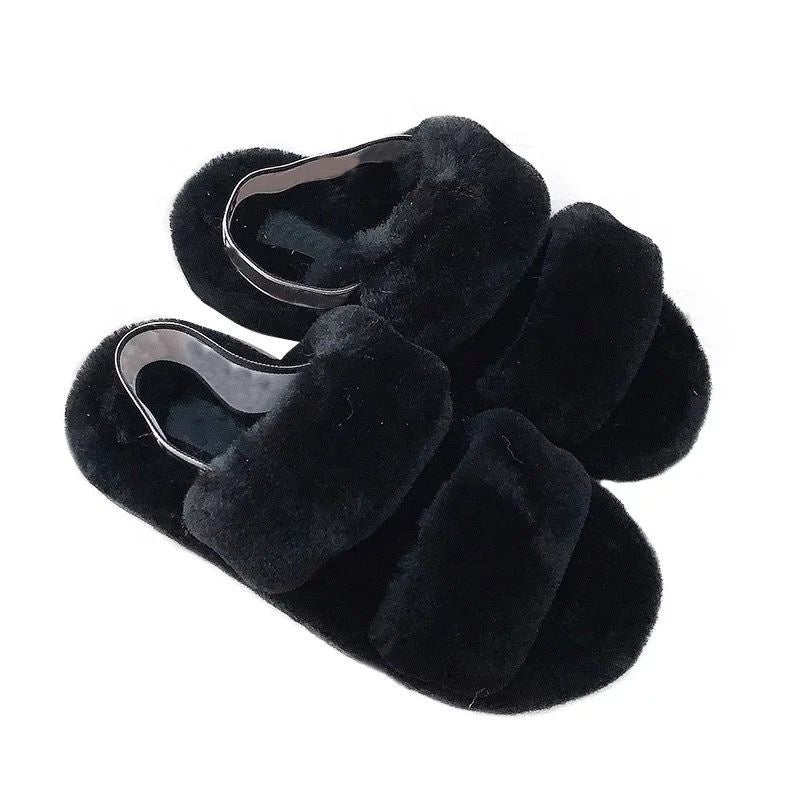 Women's Sandals Outdoor Flat Plush Fur