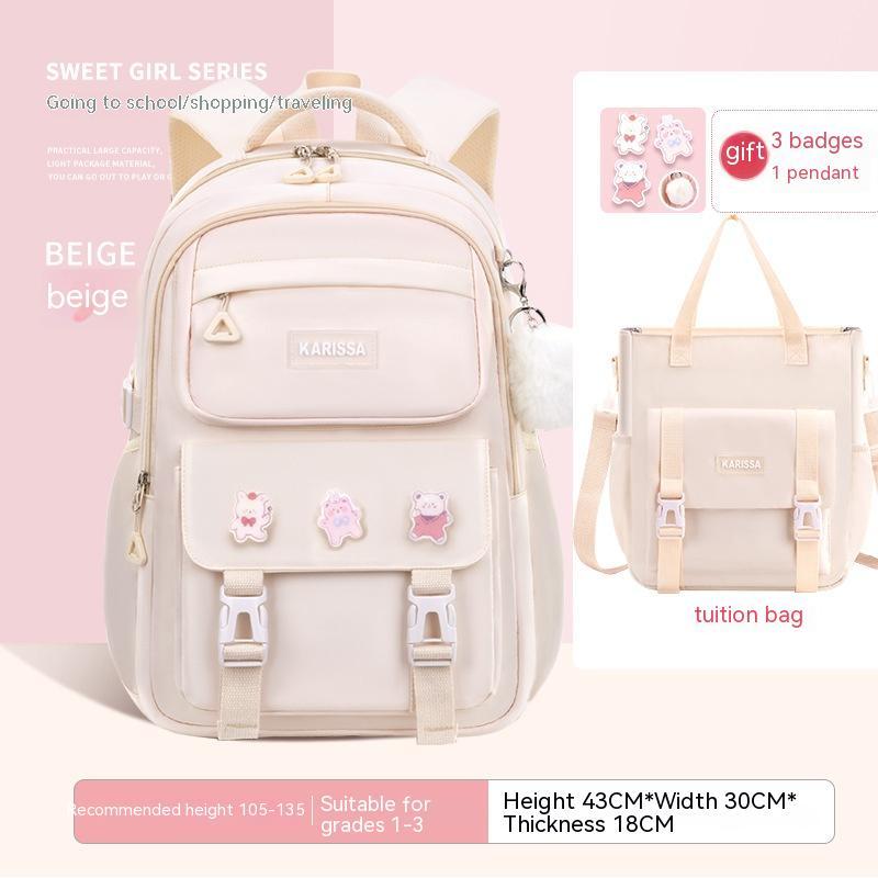 Girls' Waterproof Backpack Wear-resistant Large Capacity